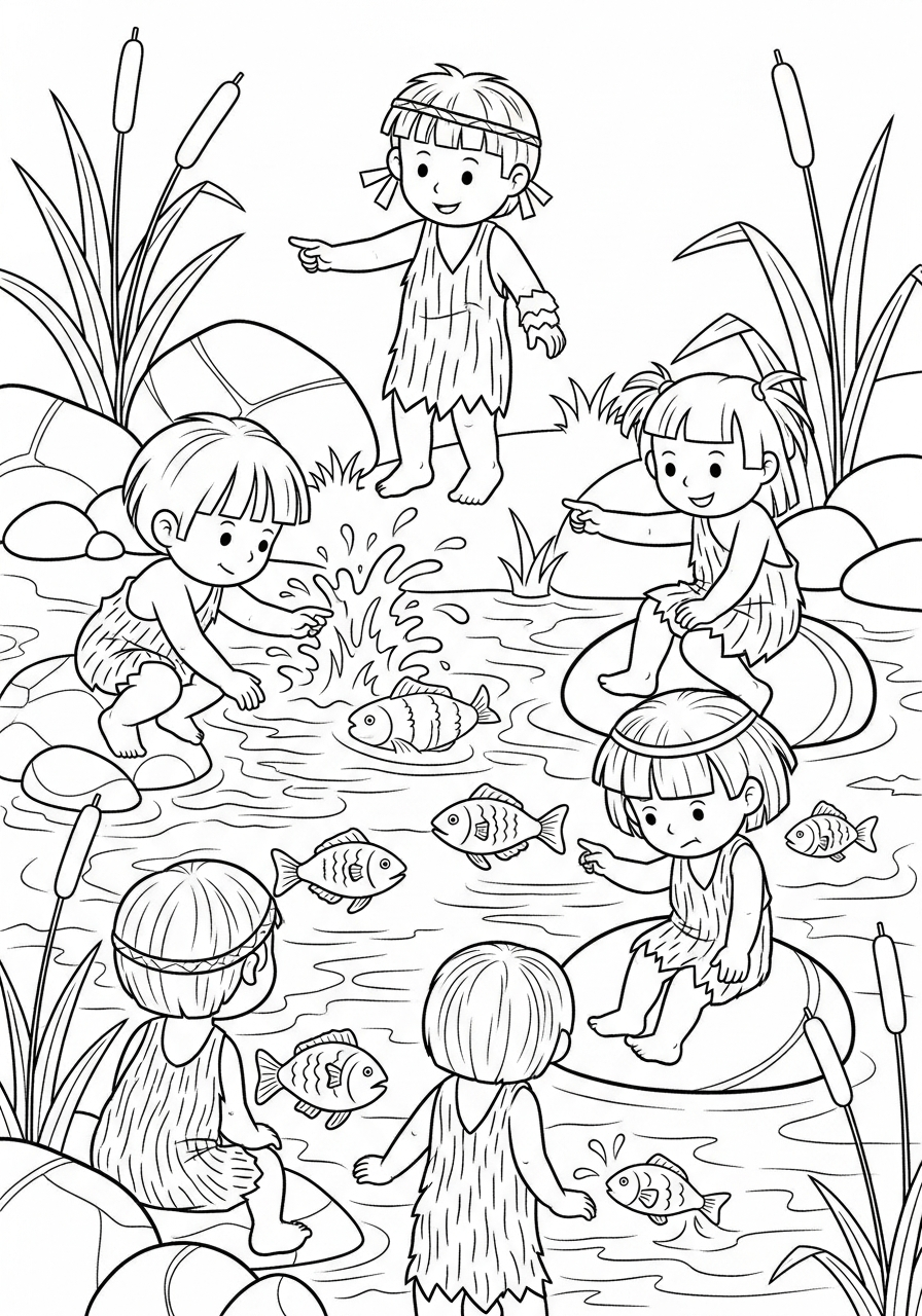 Popoli primitivi 12 disegni popoli primitivi da colorare gratis