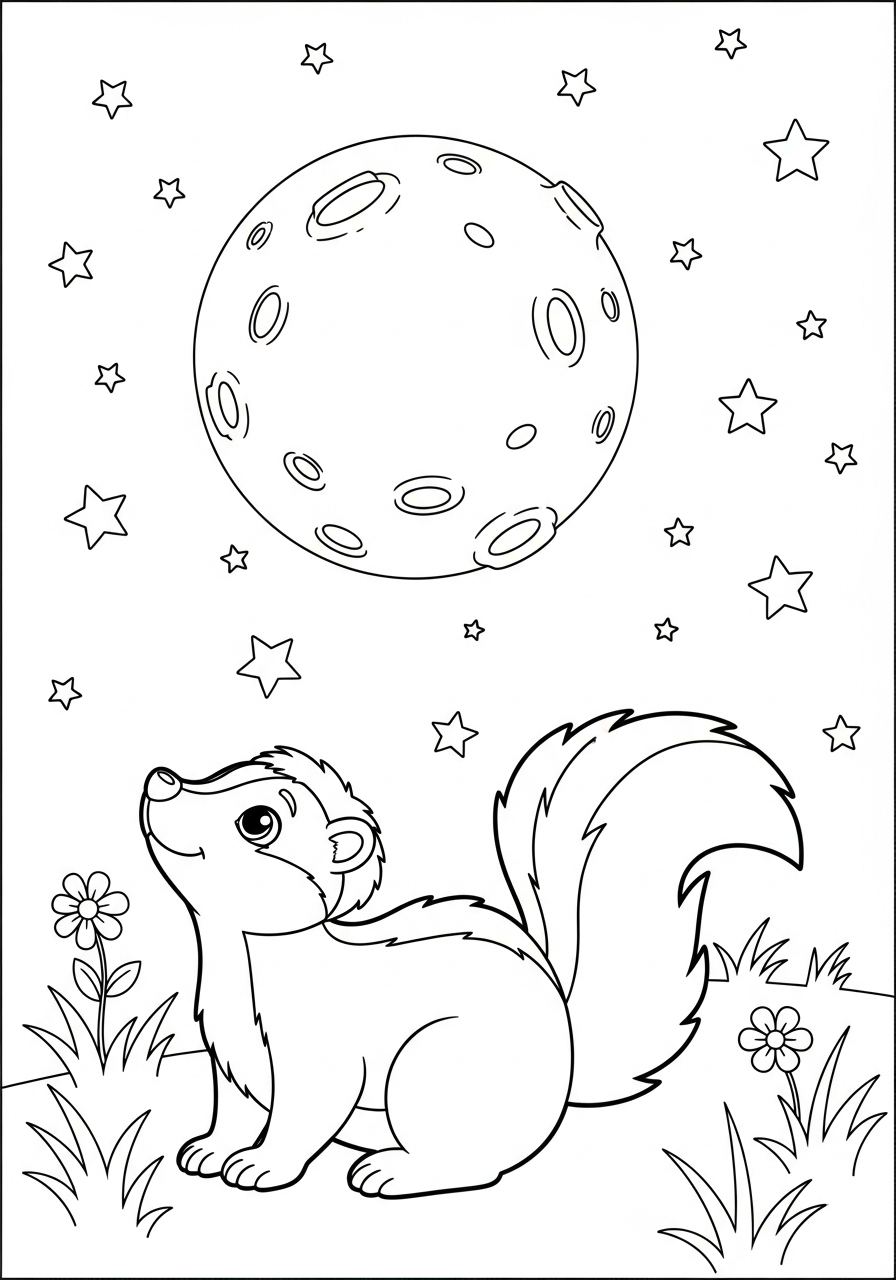 disegni di puzzola da colorare