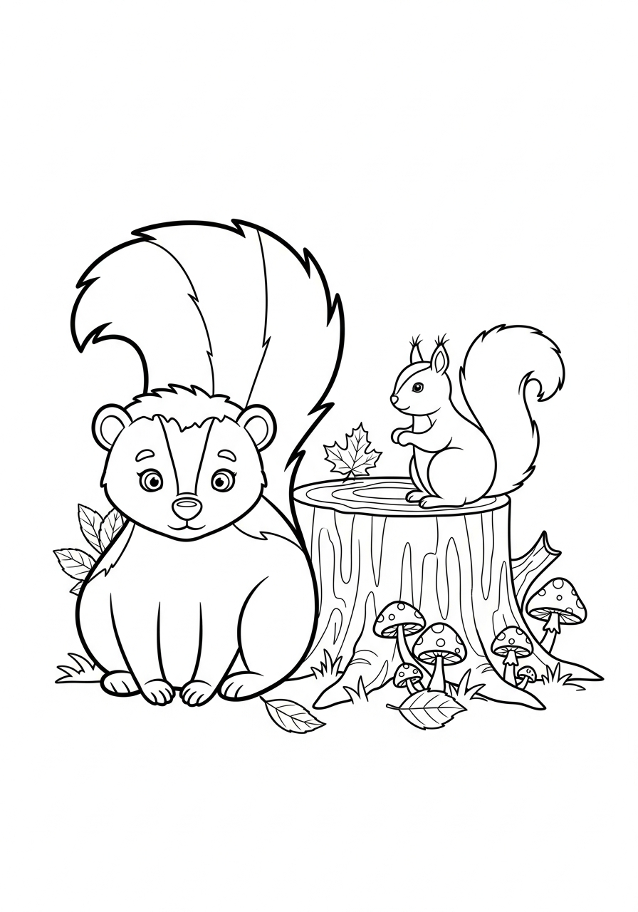 immagini da colorare puzzola gratis