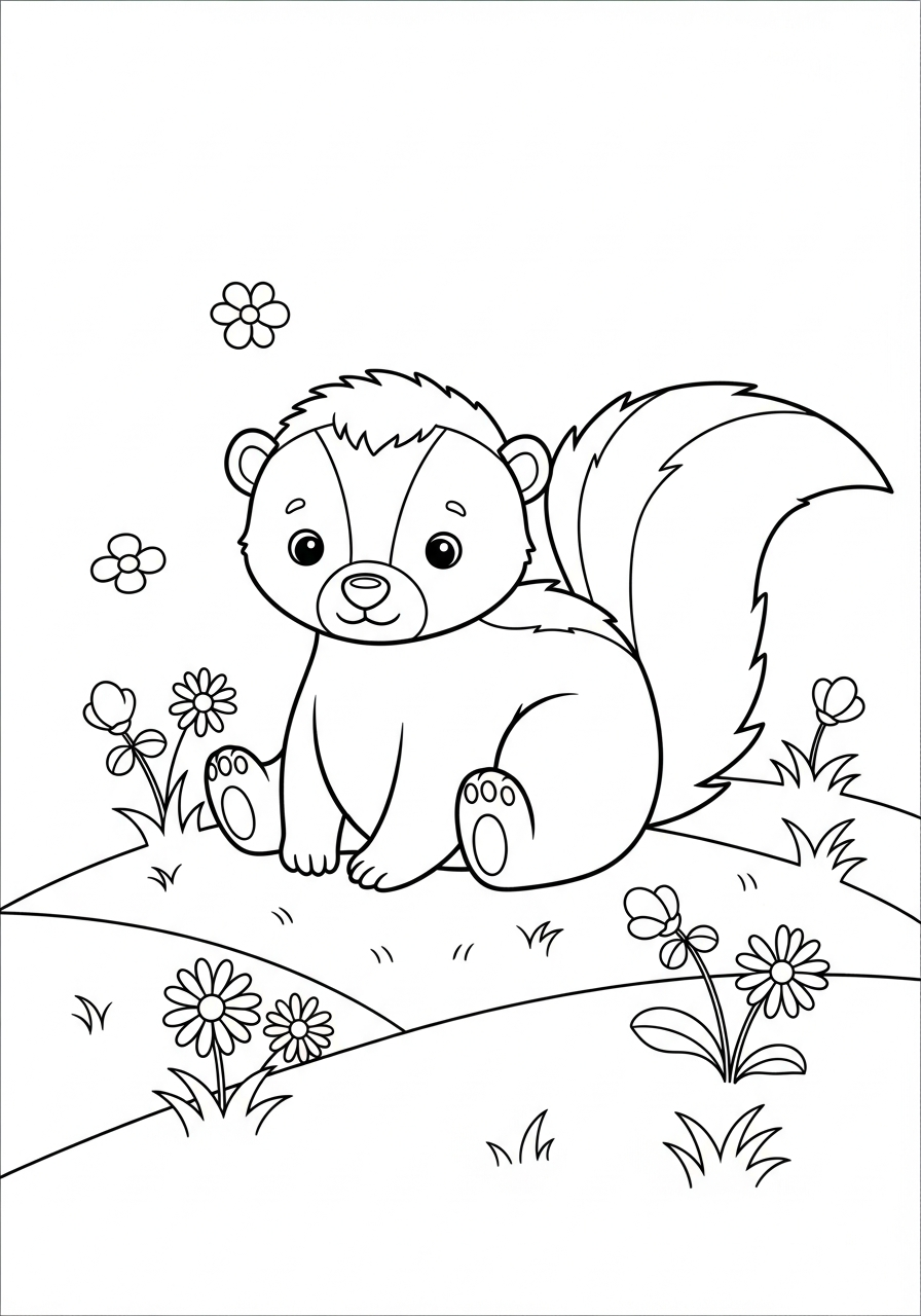 disegni di puzzola da colorare e stampare