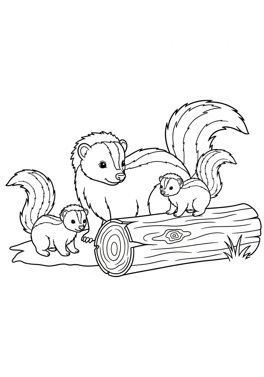 immagini di puzzola da colorare per bambini