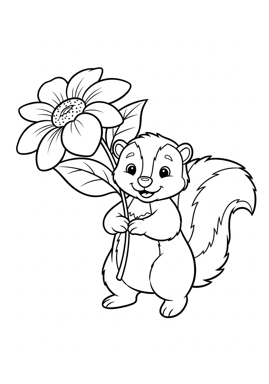 disegni di puzzola da colorare per bambini