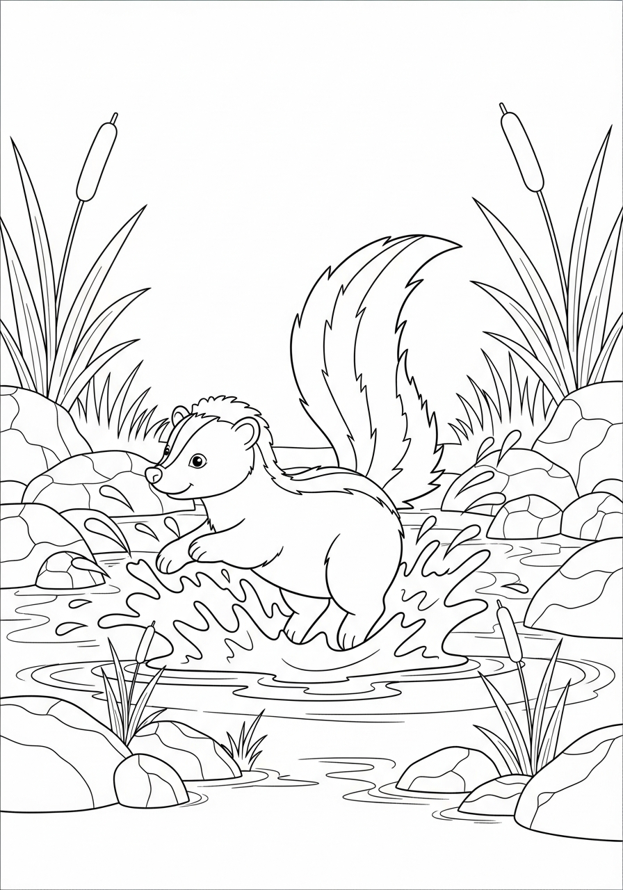 disegni puzzola da colorare per bambini 1