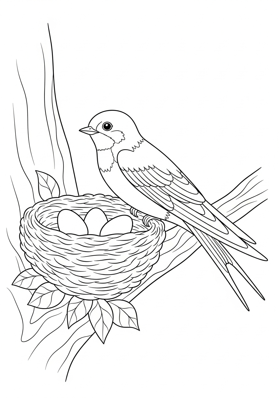 rondine disegni da colorare per bambini maschi