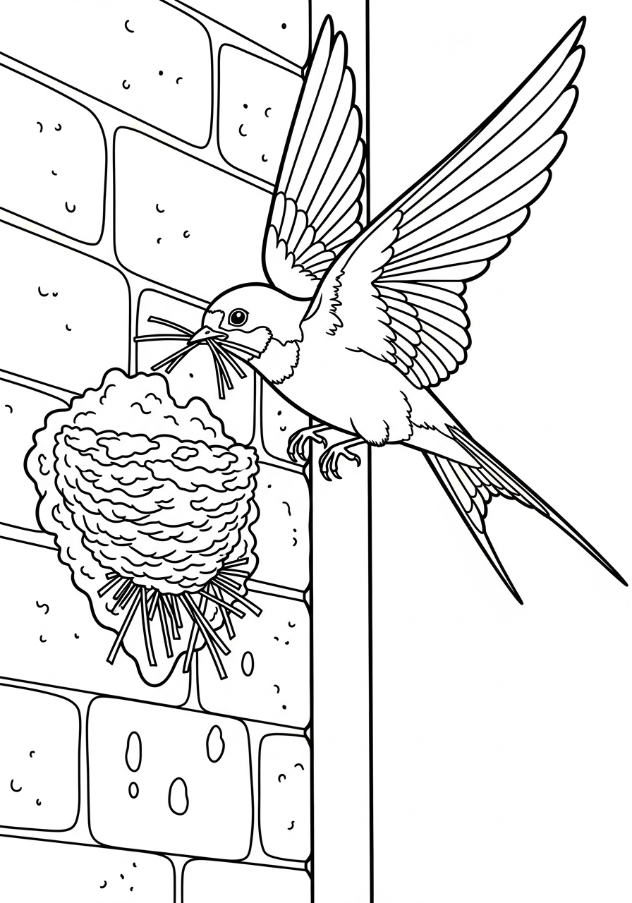 disegni rondine da colorare online