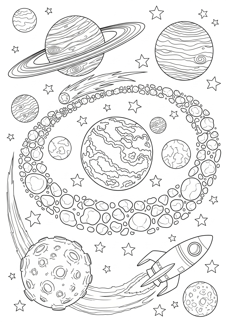 Sistema Solare 4 sistema solare da stampare e colorare gratis