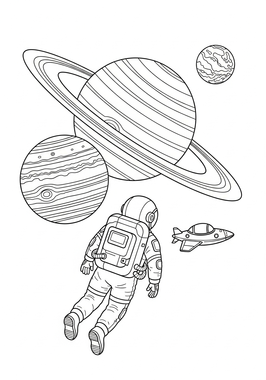 Sistema Solare 3 sistema solare da colorare facile