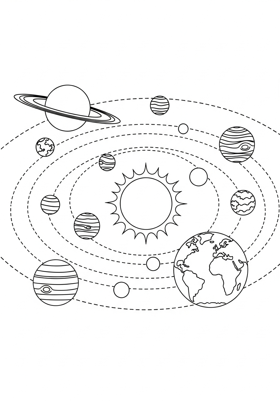 Sistema Solare 2 disegni da colorare sistema solare da stampare