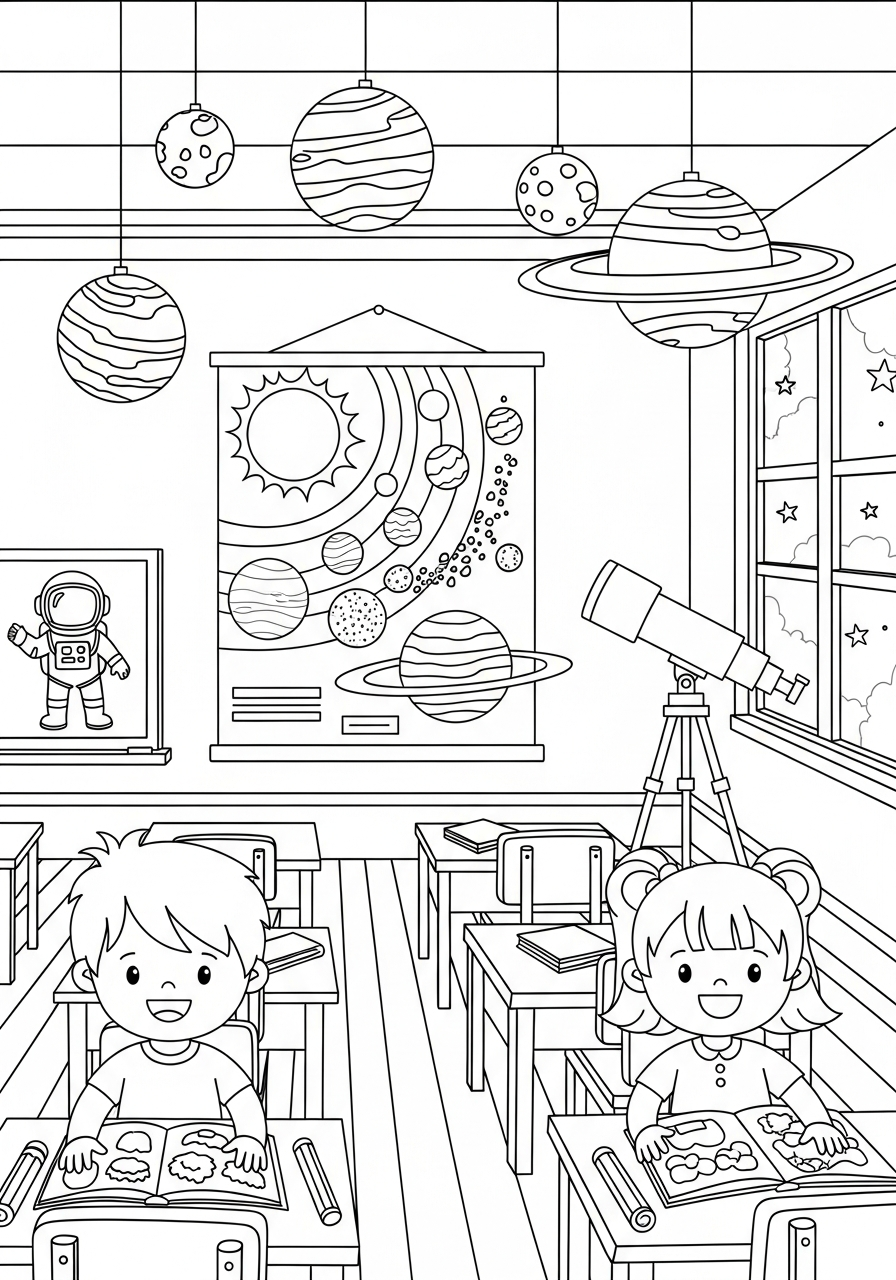 Sistema Solare 9 disegni sistema solare da colorare