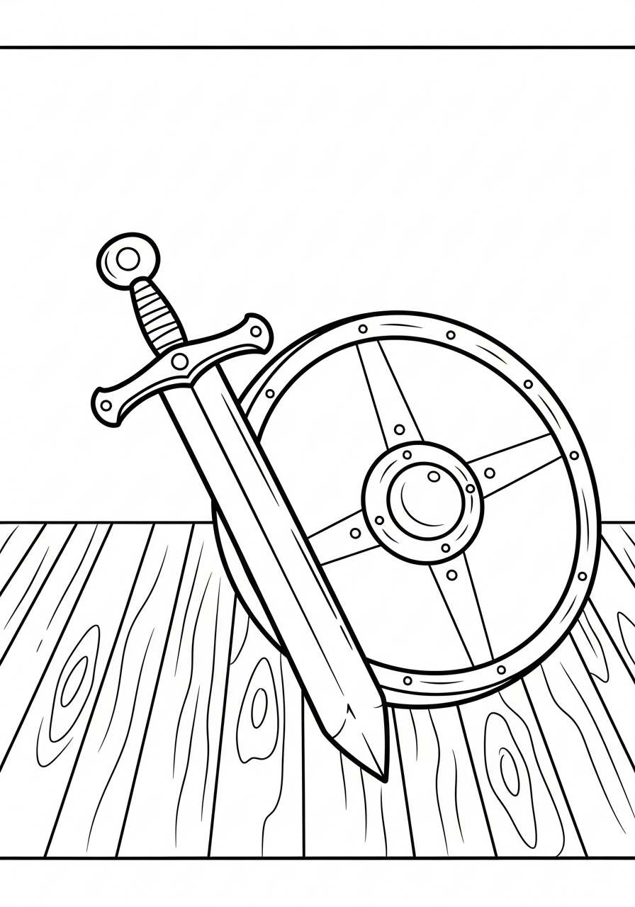 disegni da colorare spada da stampare