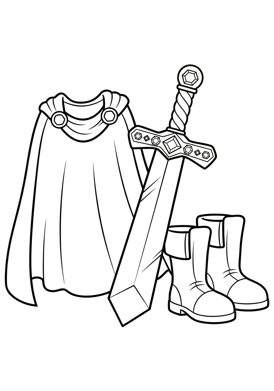 disegno spada da colorare