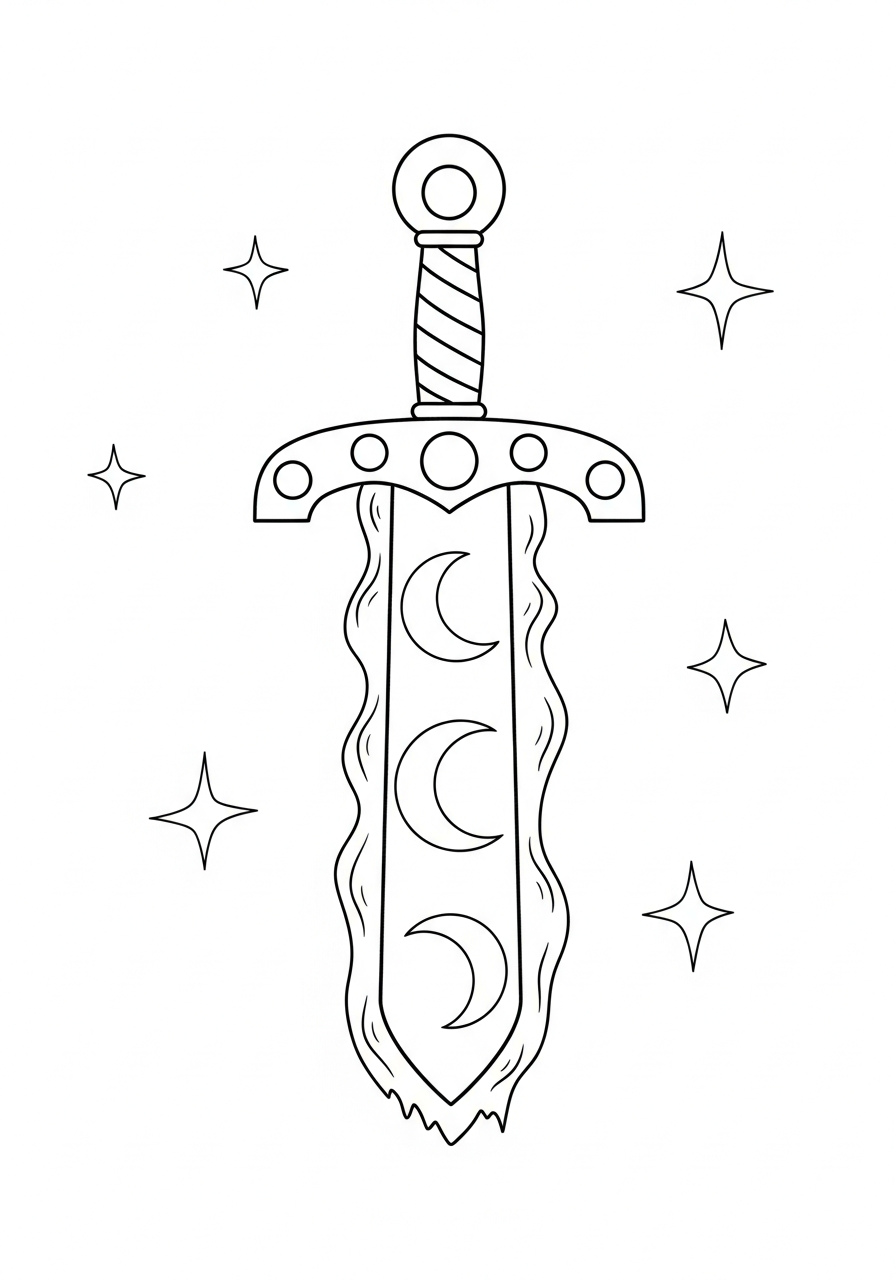 stampe da colorare per bambini spada