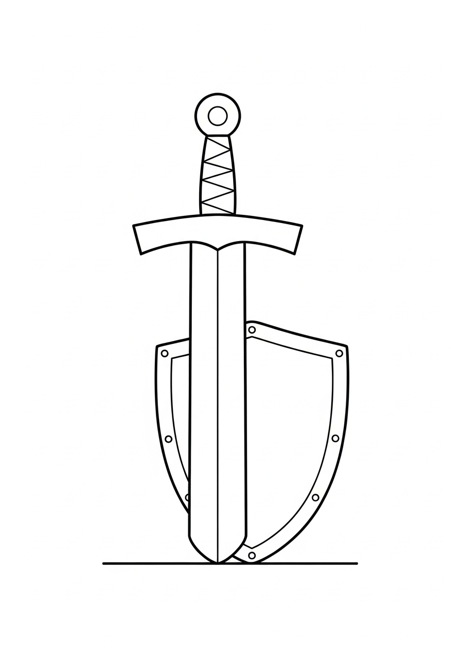 disegni di spada da colorare