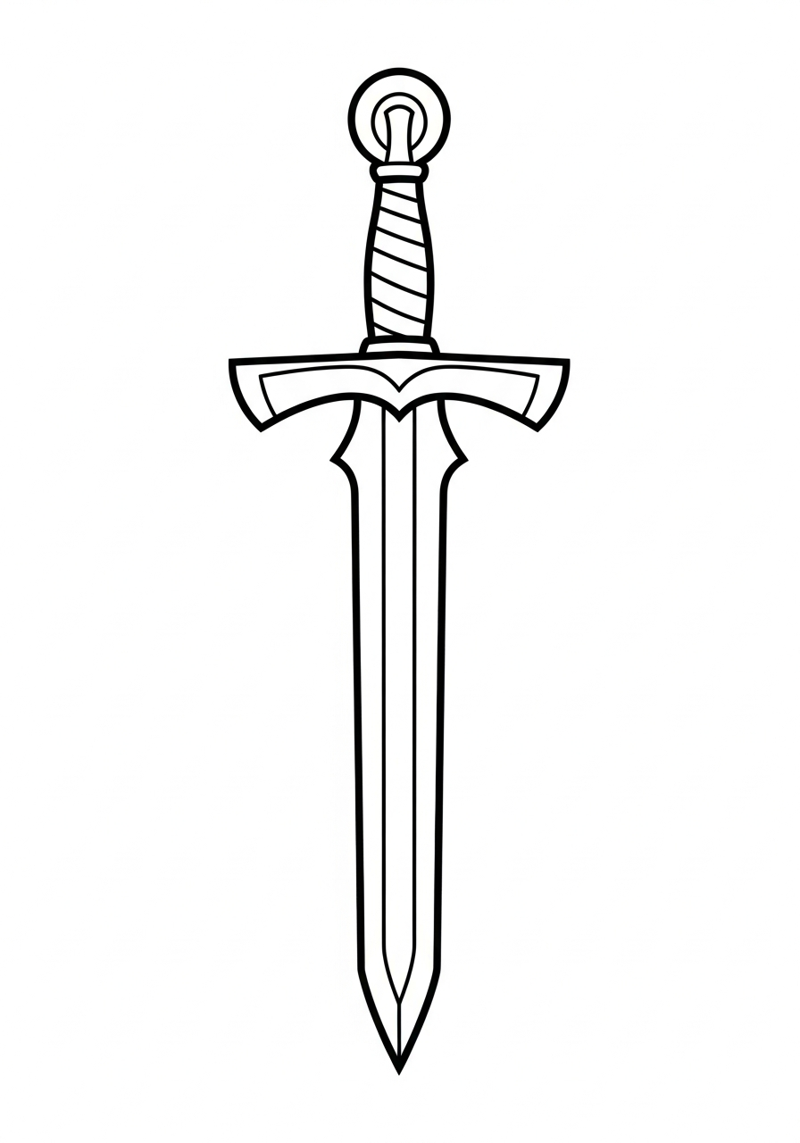 disegno spada da colorare e stampare