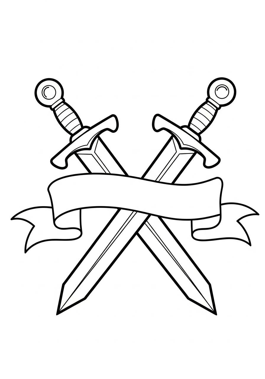 spada da colorare pdf gratis