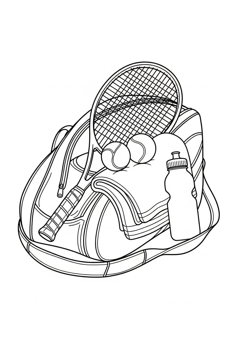 disegni tennis da colorare per bambini