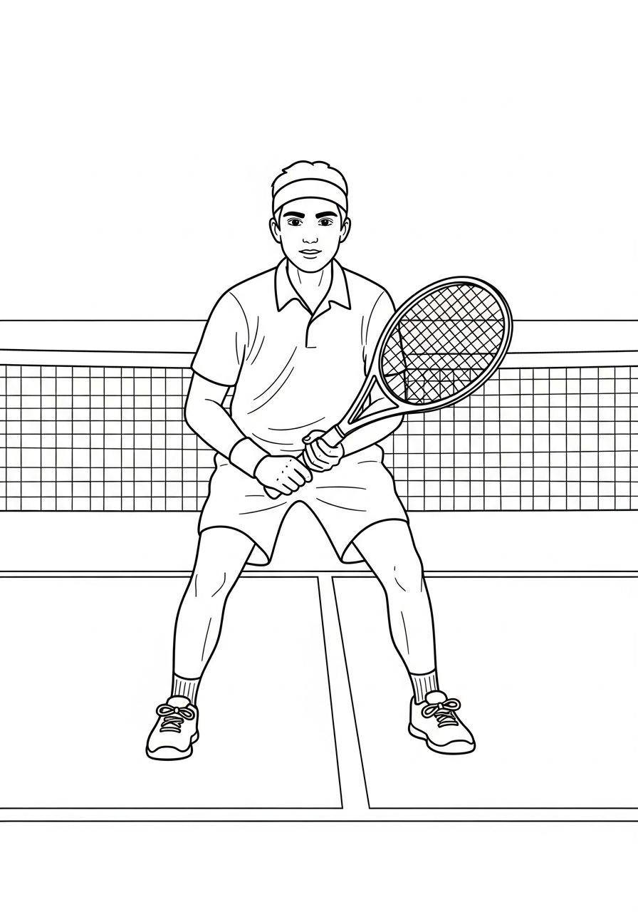 tennis disegno da colorare