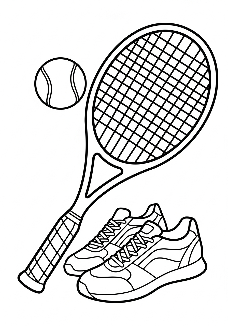 disegni da colorare gratis tennis