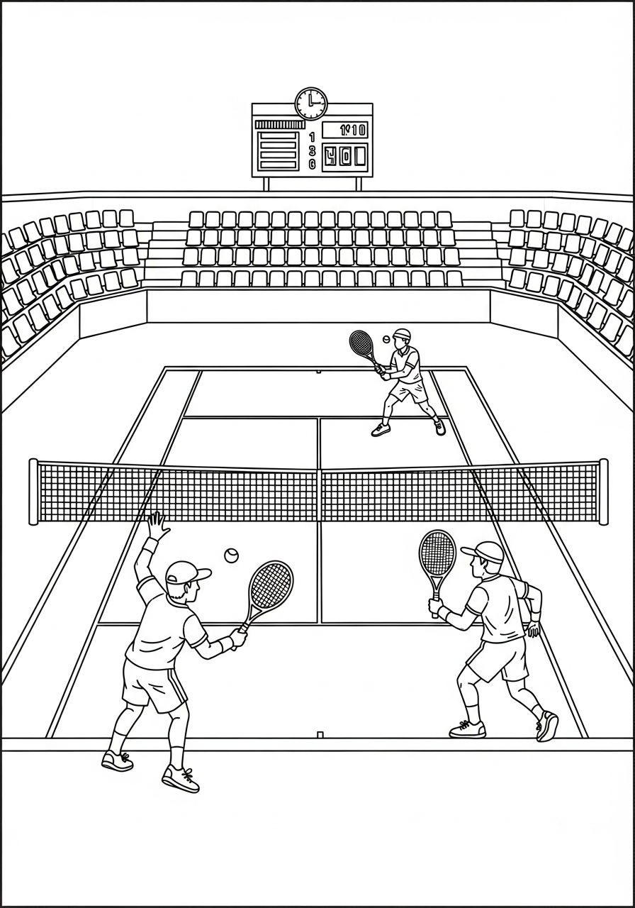 tennis da colorare pdf gratis