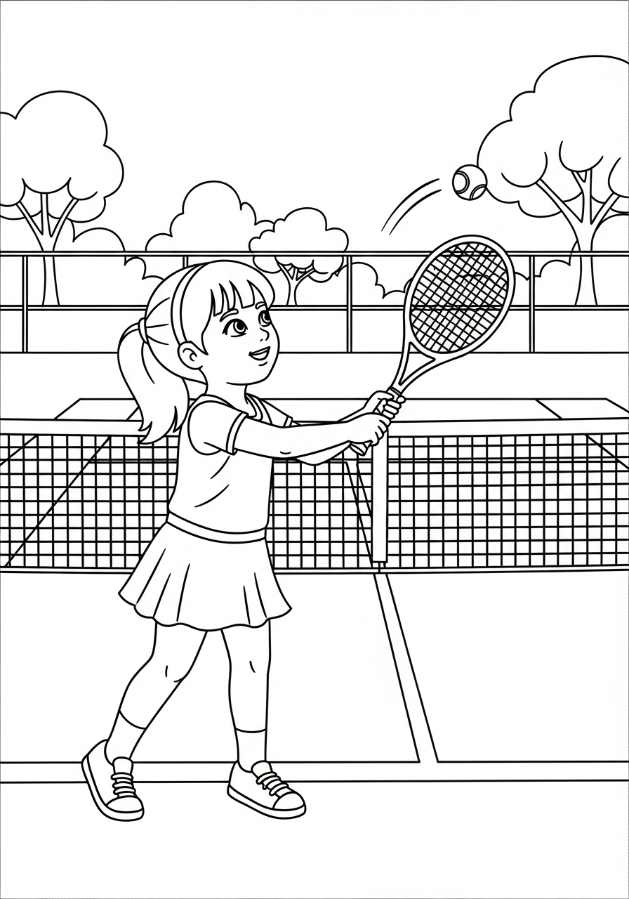 tennis immagini da colorare per bambini