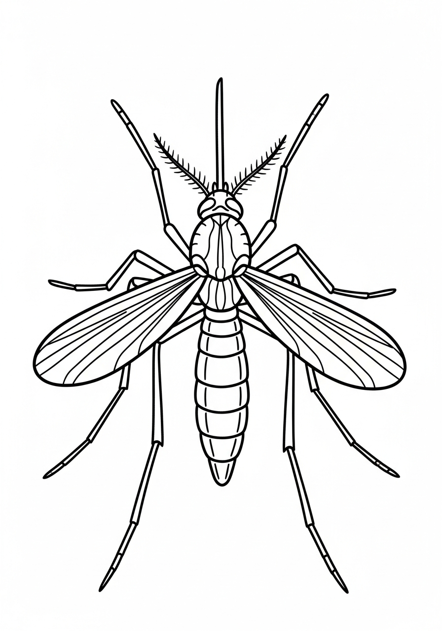 zanzara da colorare a4