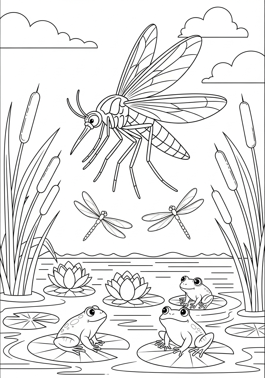 disegni da colorare gratis zanzara