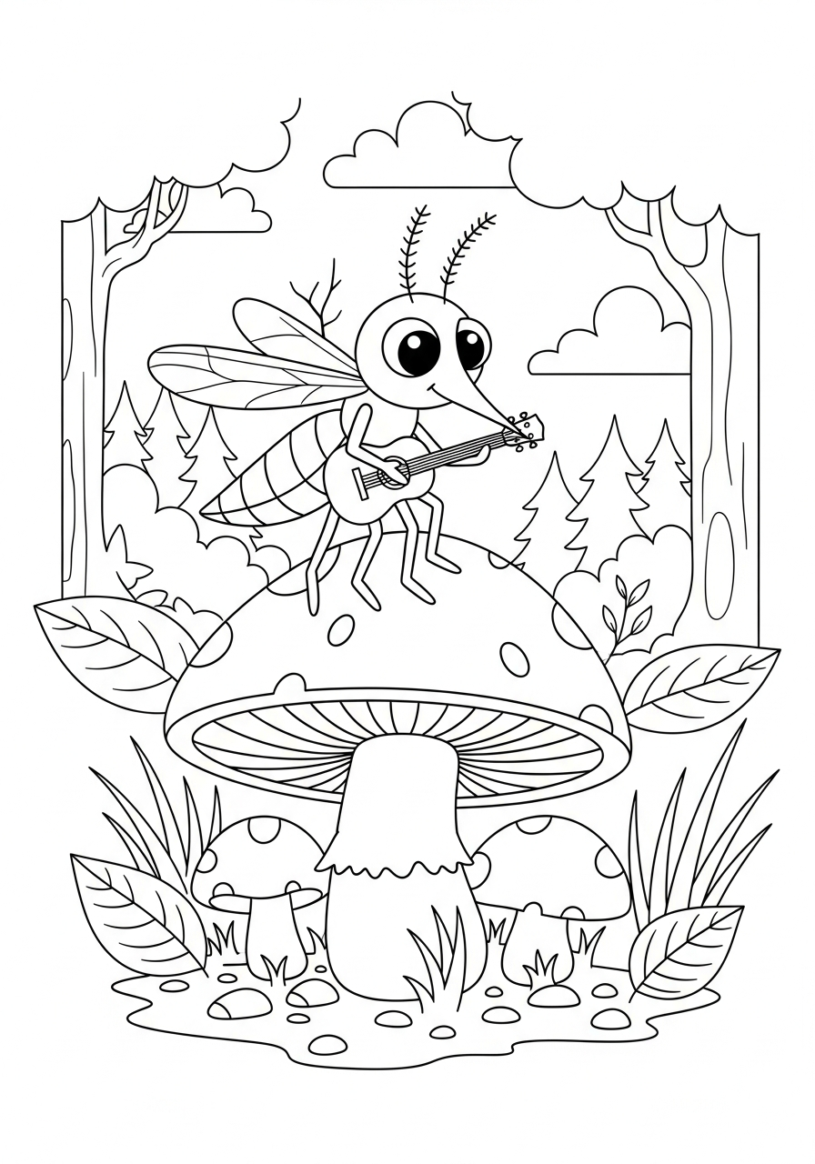 zanzara disegni da colorare per bambini maschi