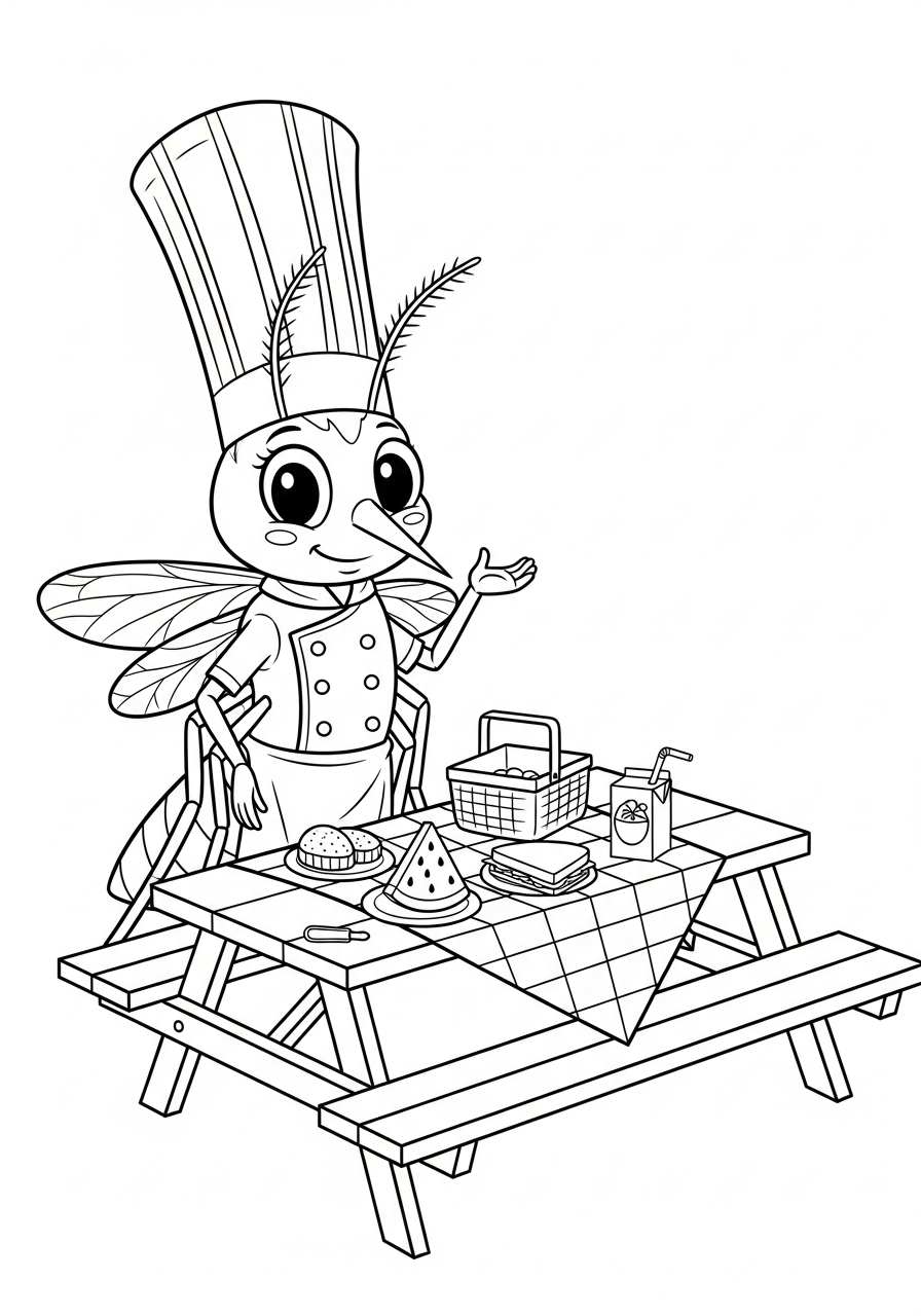 zanzara disegno da colorare