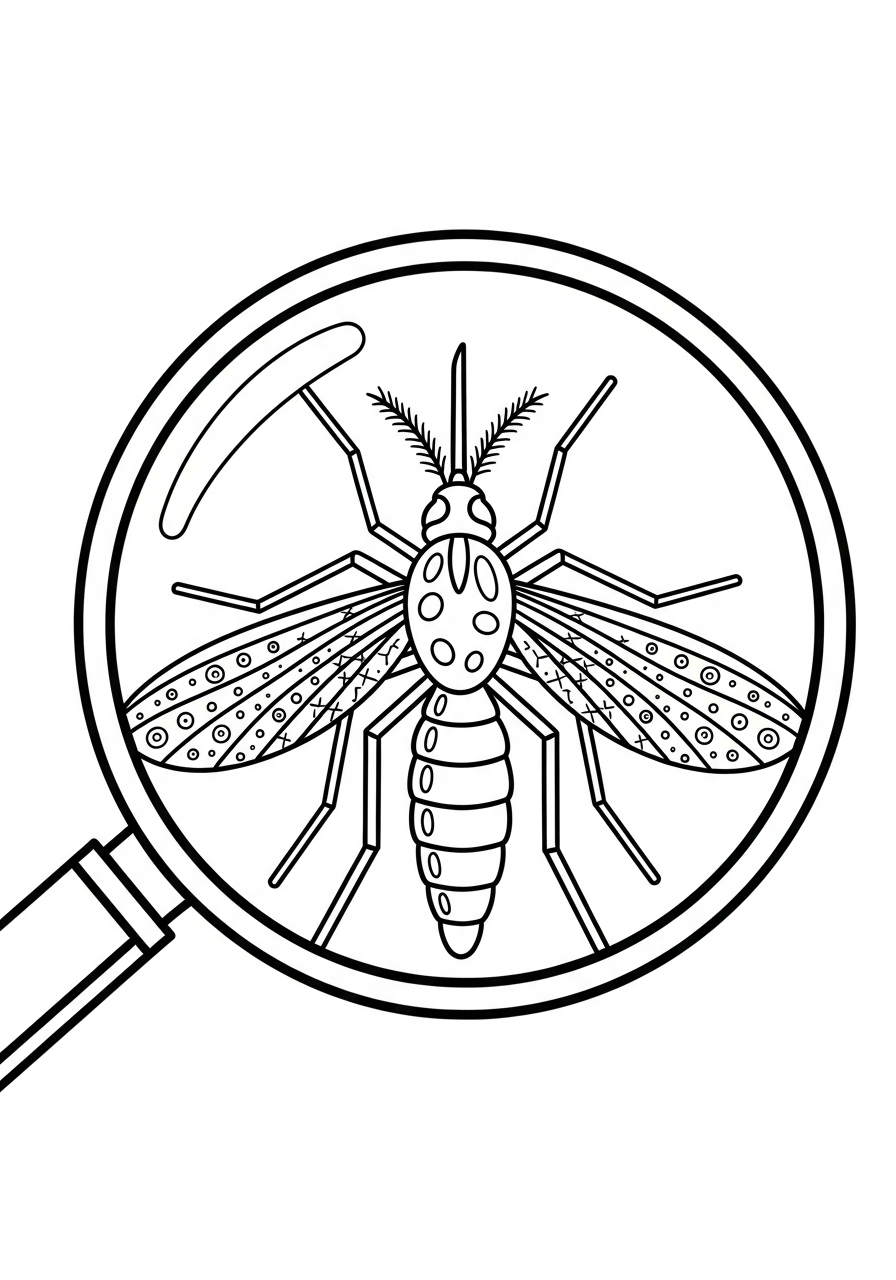 immagini di zanzara da colorare e stampare