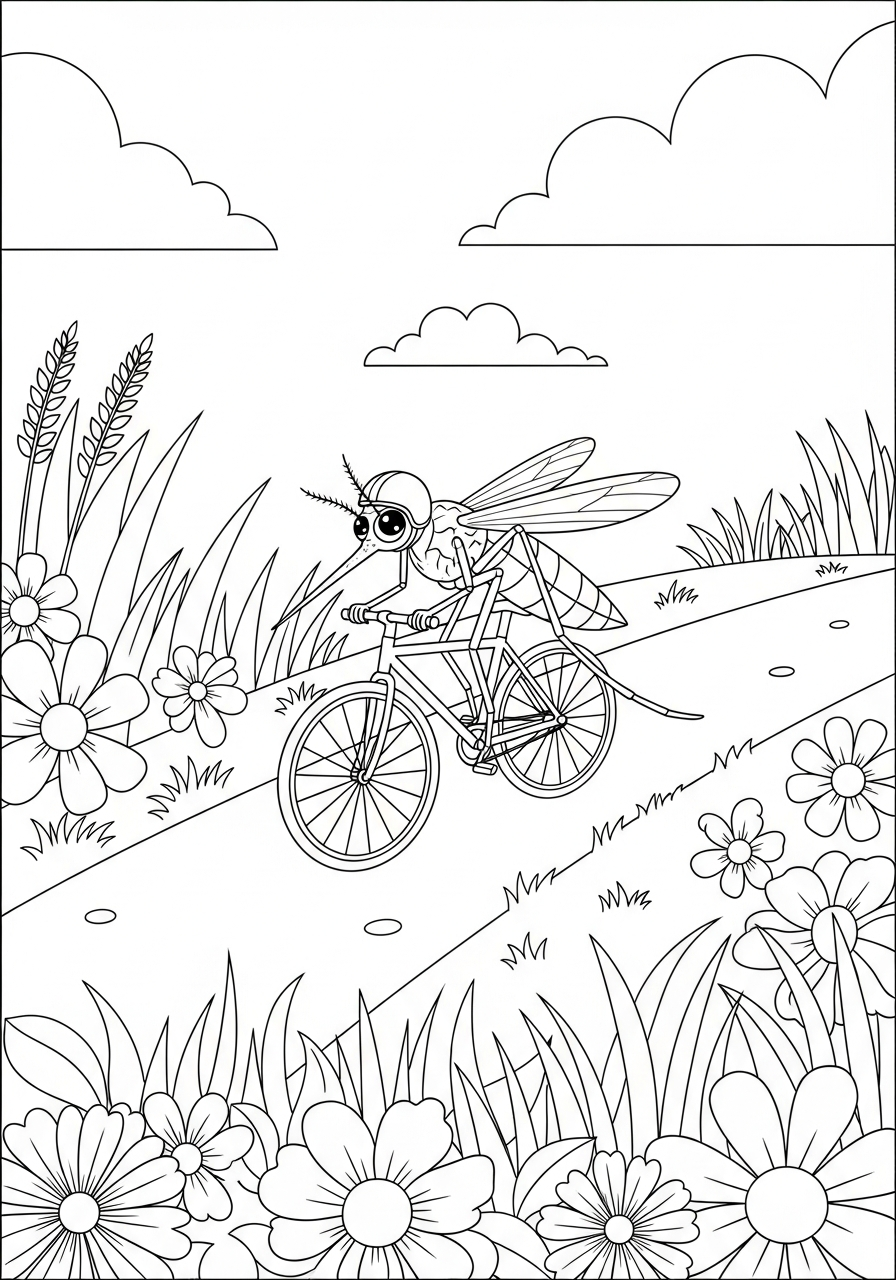 immagini di zanzara da colorare per bambini