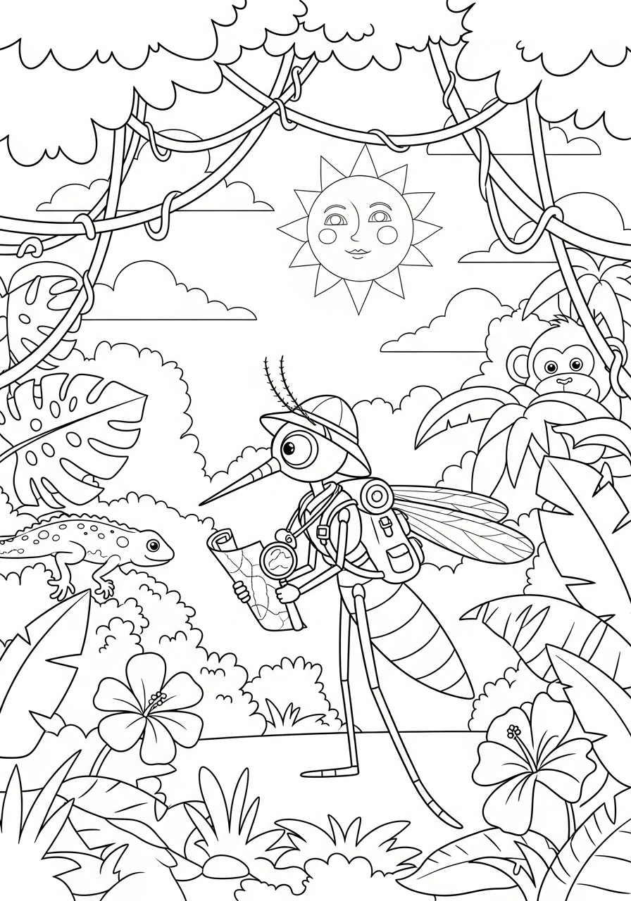 disegni da colorare per bambini pdf zanzara