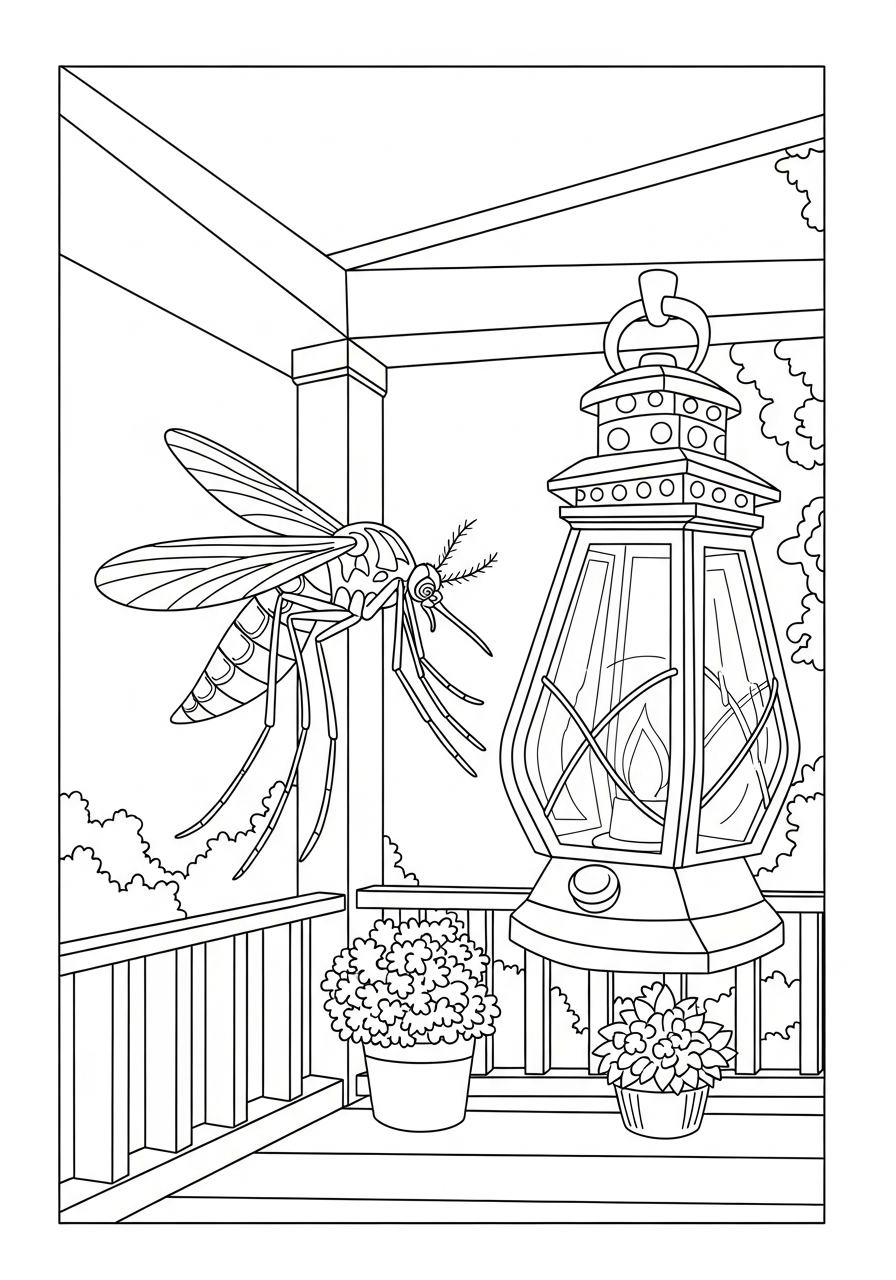 disegno zanzara da colorare per bambini 1