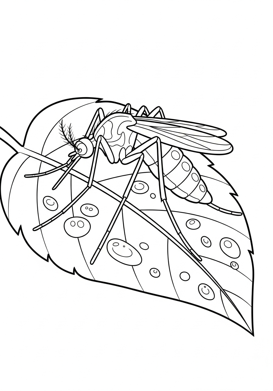 zanzara da stampare e colorare per bambini