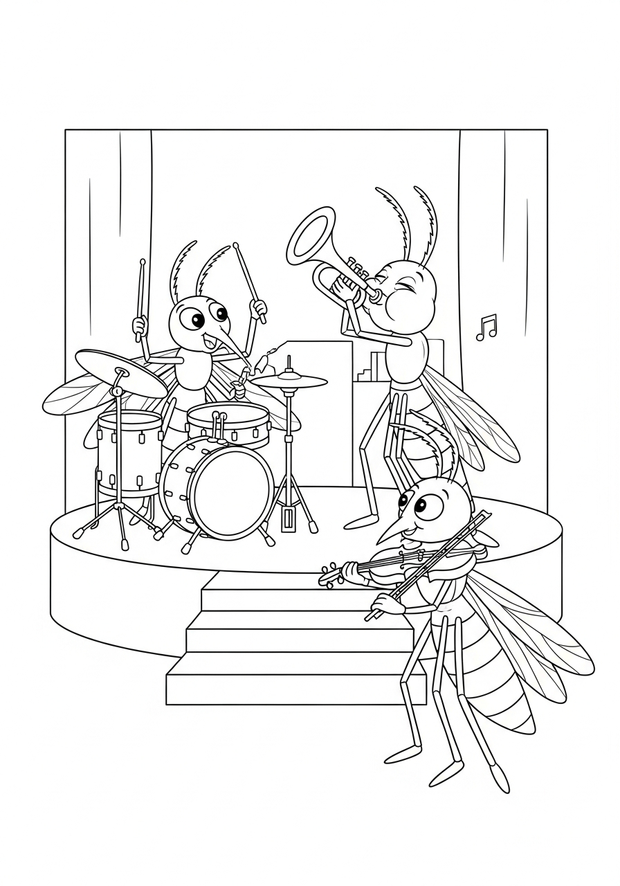 foto zanzara da colorare