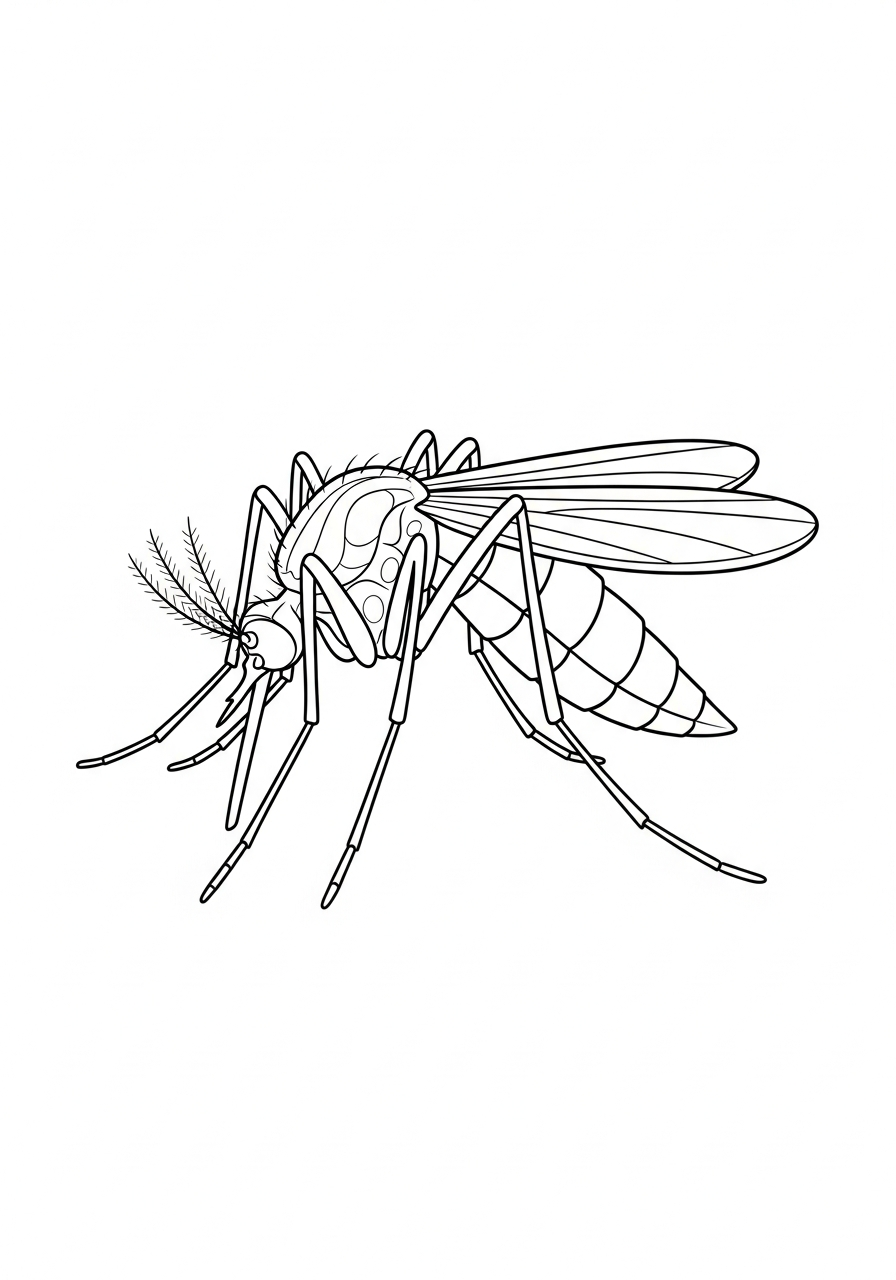 disegni da colorare zanzara