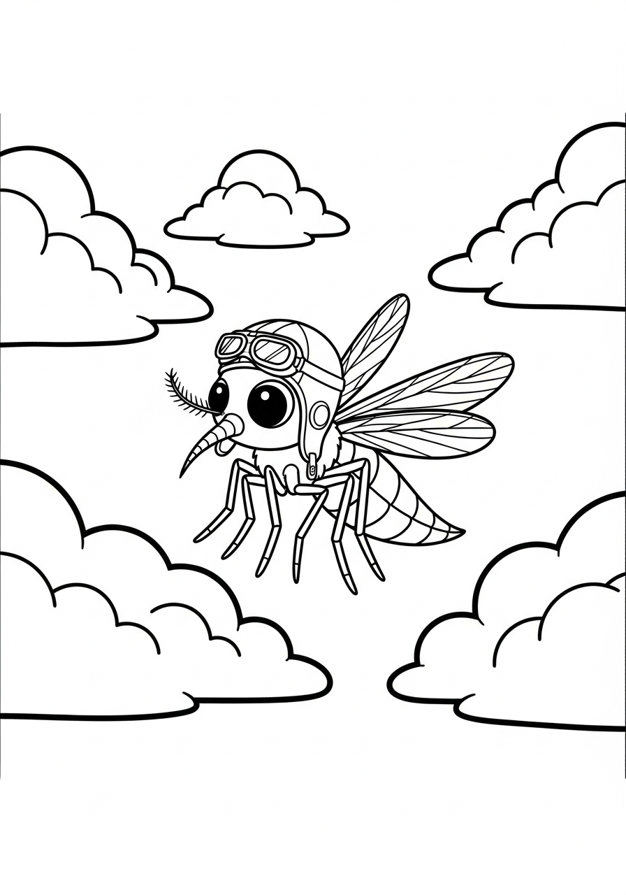 immagine di zanzara da colorare