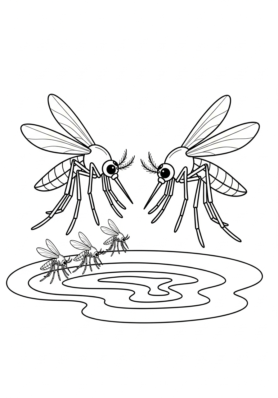 disegni di zanzara da colorare
