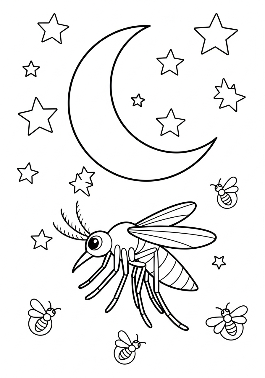 disegni da colorare zanzara da stampare