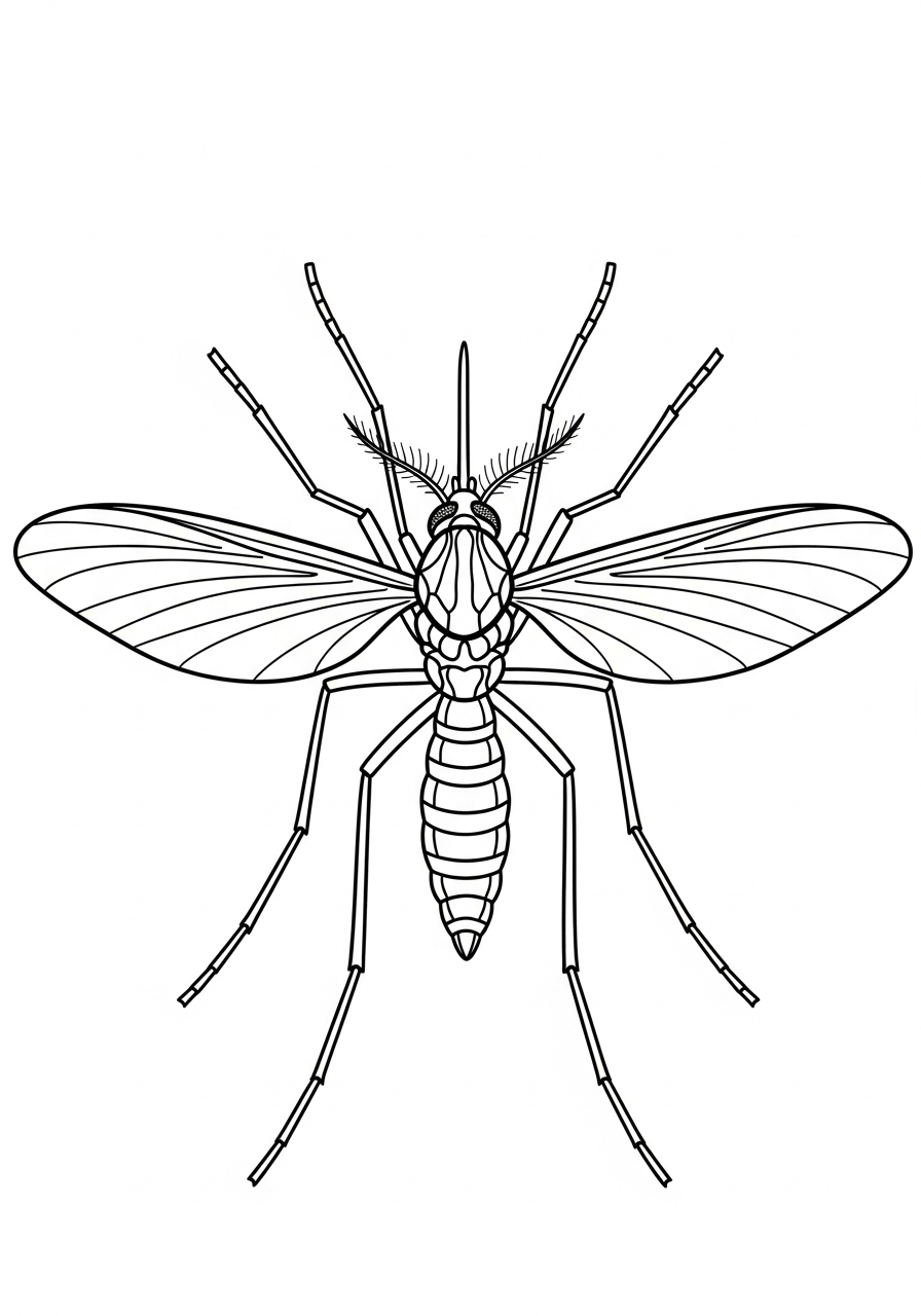 zanzara disegno da colorare 1