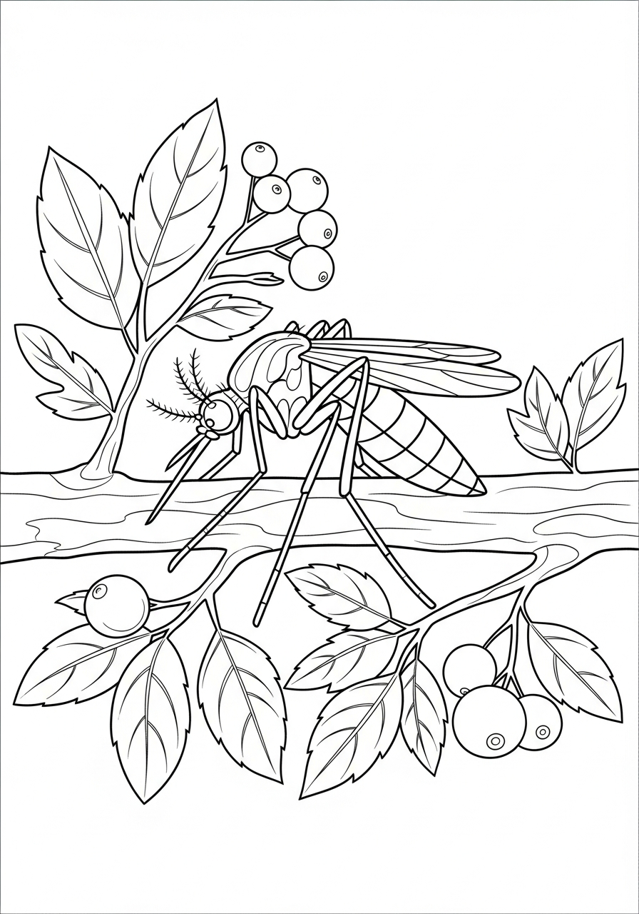 immagini da stampare e colorare di zanzara