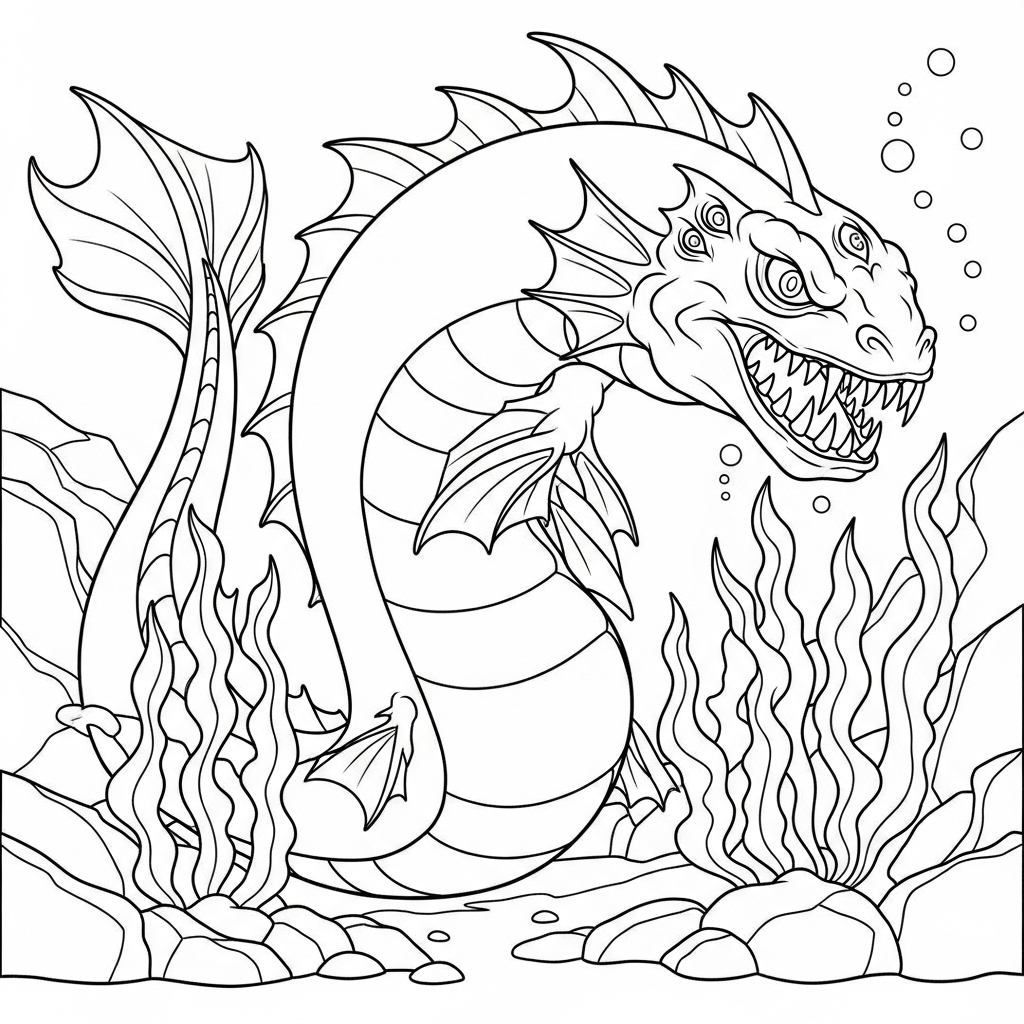 Mostro Marino da colorare thumbnail