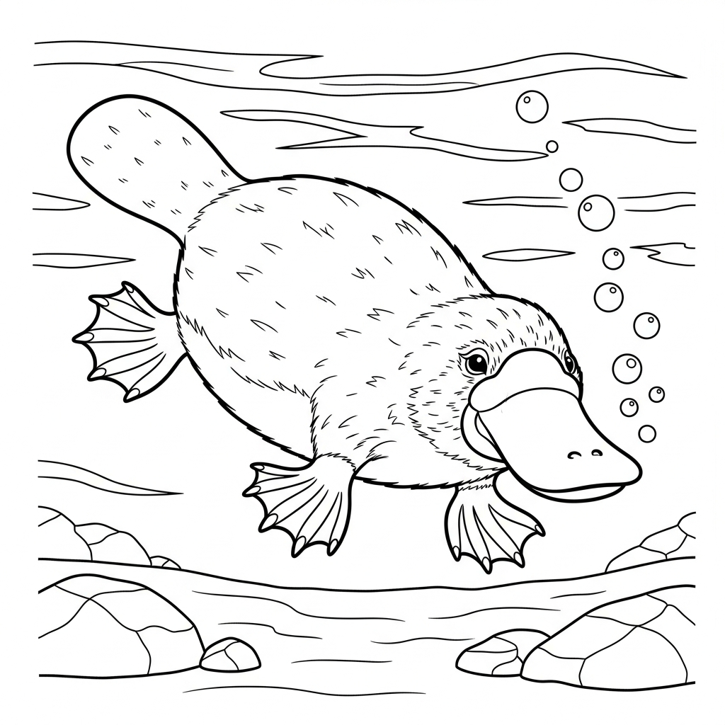 Ornitorinco da colorare thumbnail