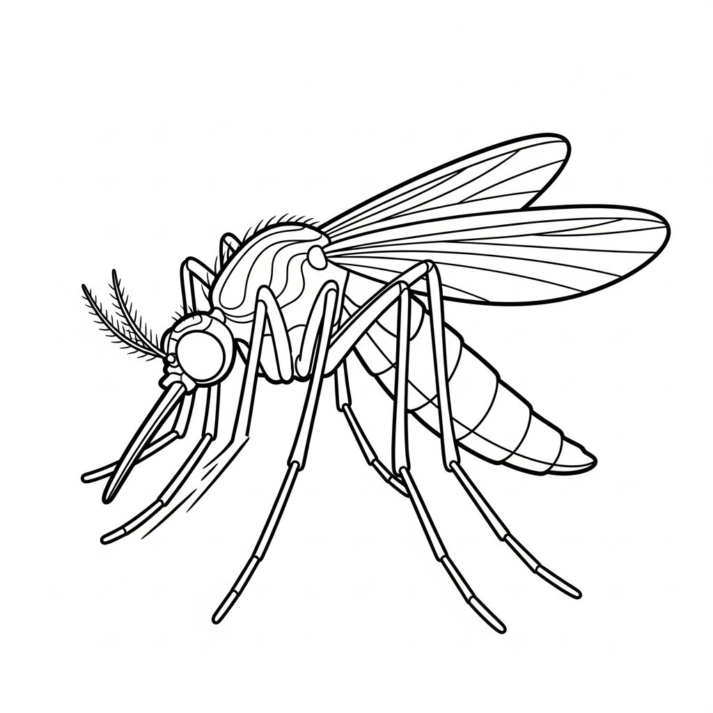 Zanzara da colorare thumbnail