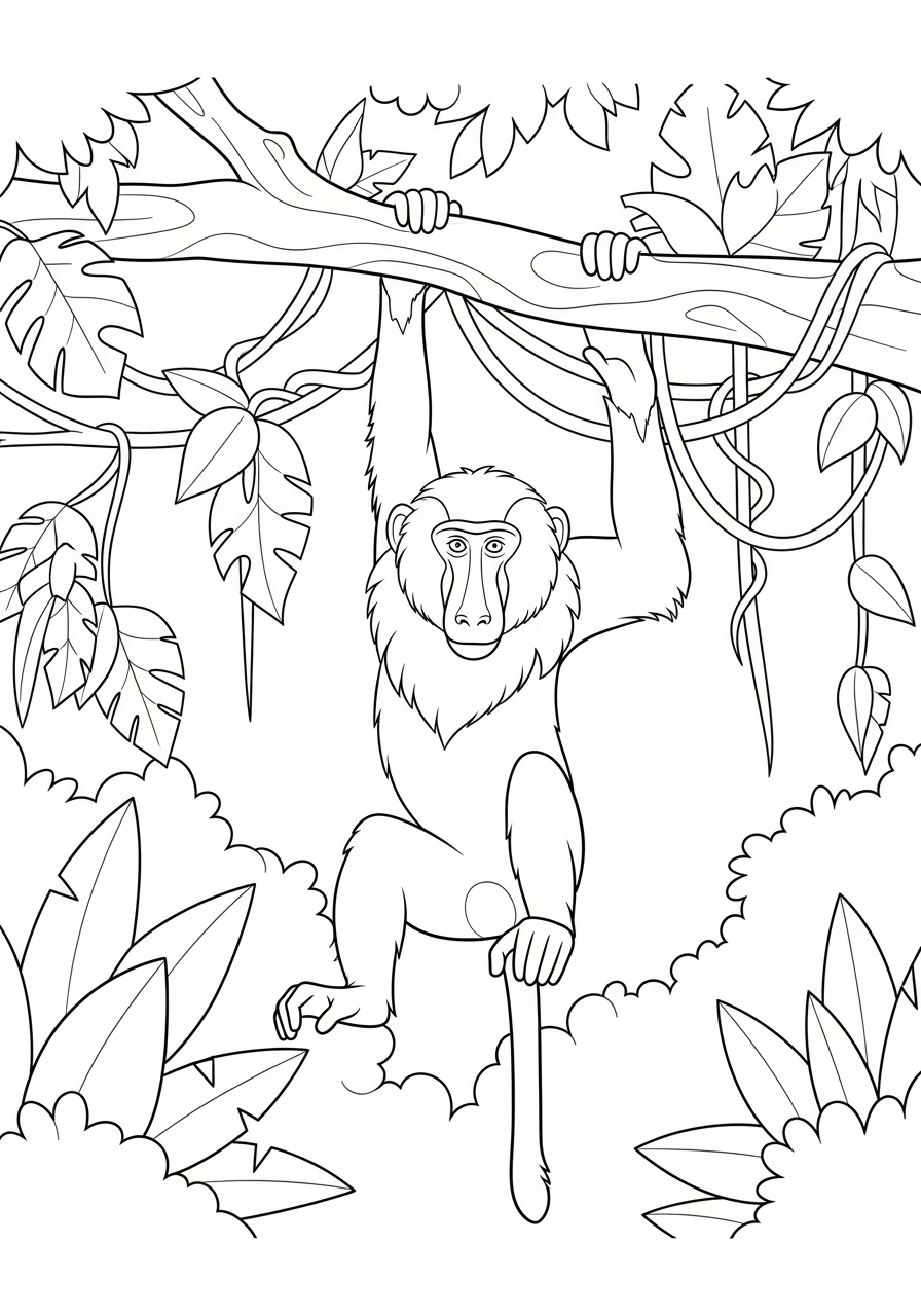 babbuino da colorare pdf gratis