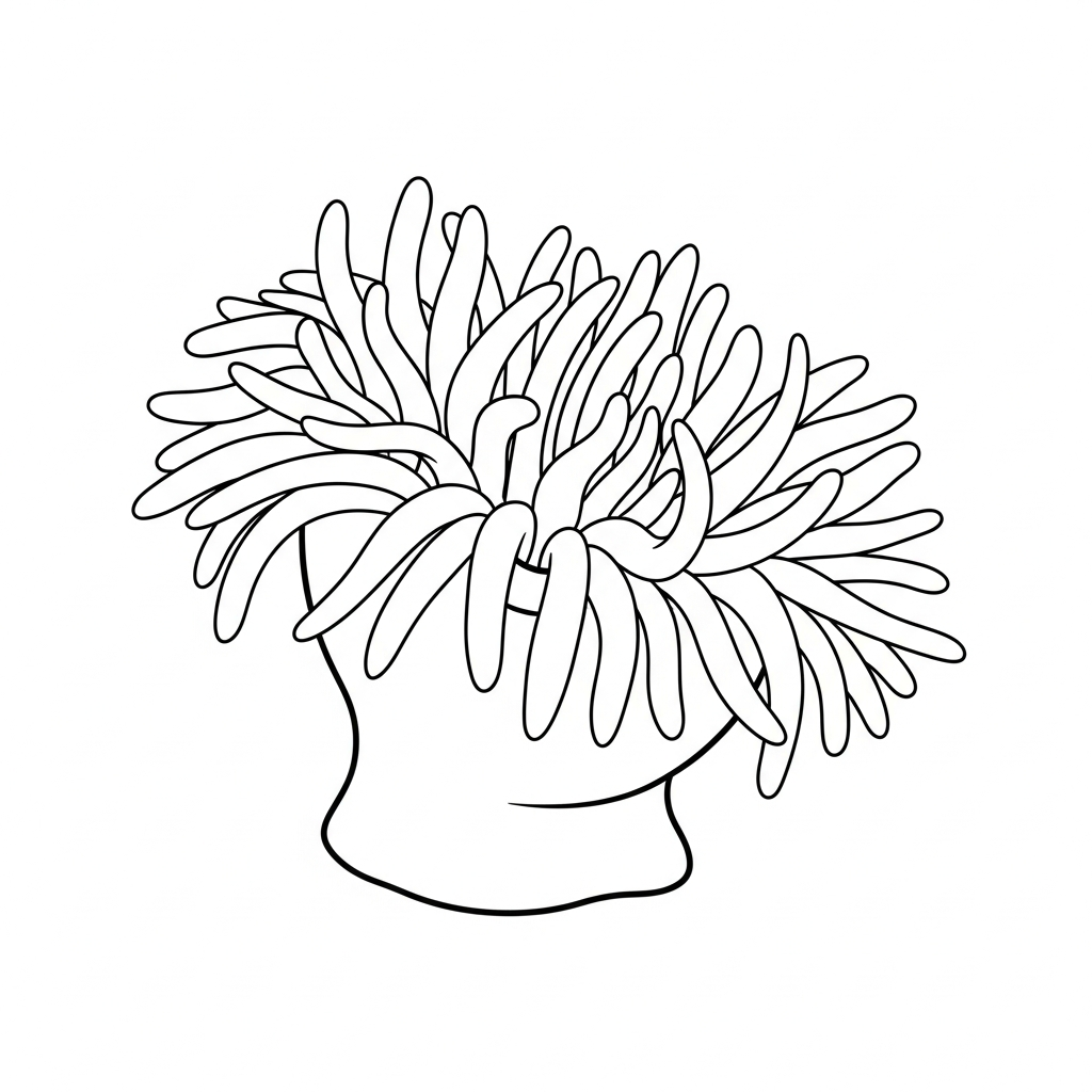 Anemone di mare da colorare thumbnail