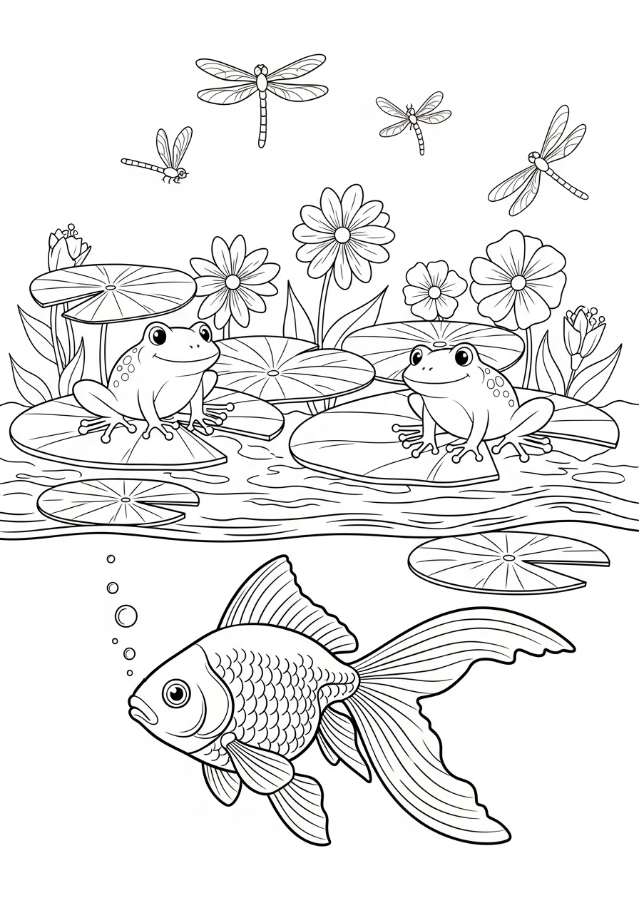 disegni di pesce rosso da colorare e stampare