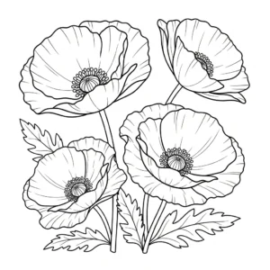 Papavero da colorare thumbnail
