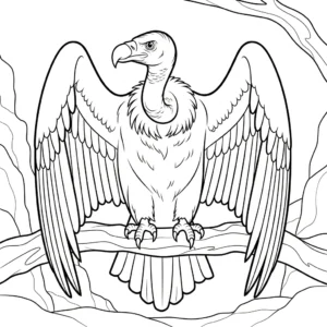 Avvoltoio da colorare thumbnail