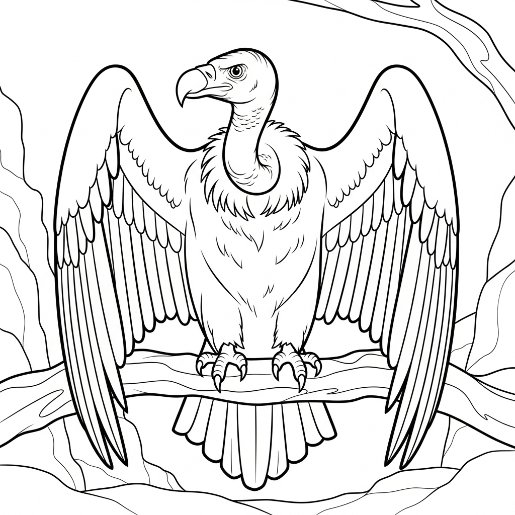 Avvoltoio da colorare thumbnail