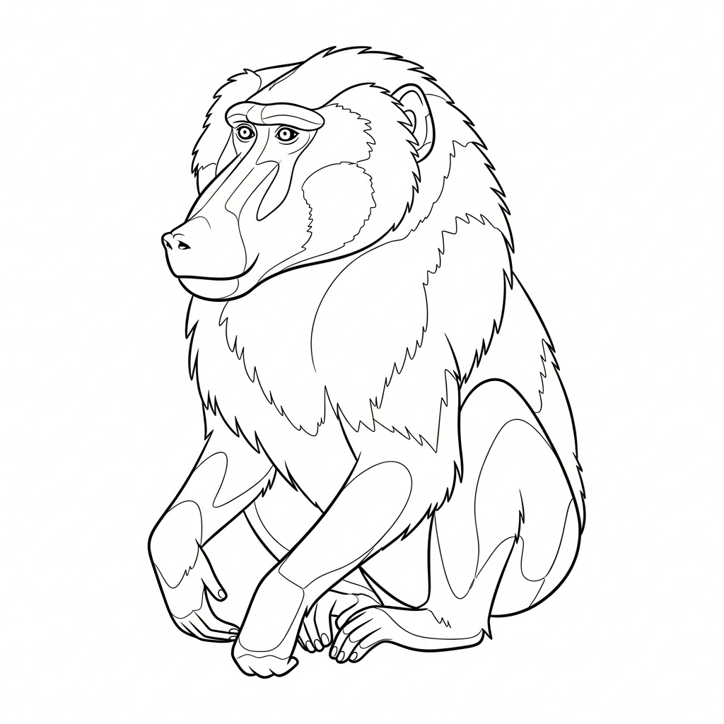 Babbuino da colorare thumbnail